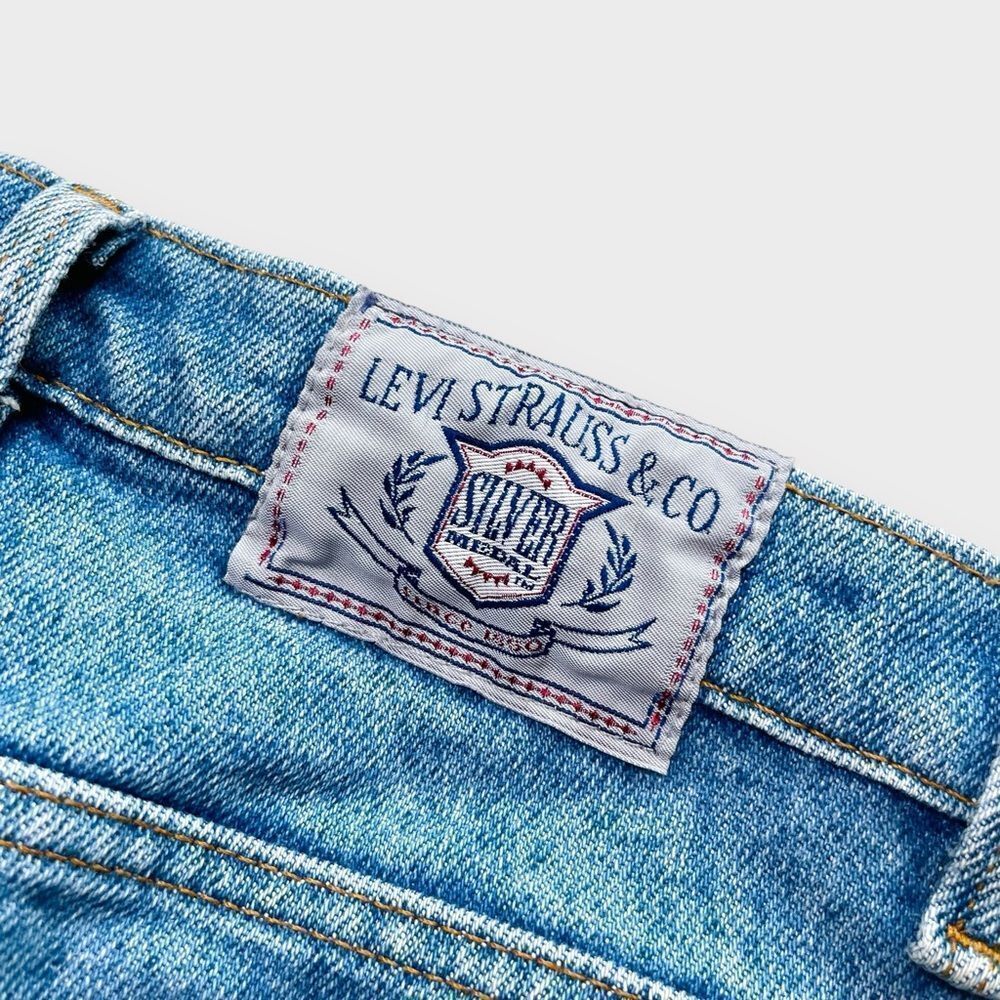 Vtg 80s 90s Levi's Silver Medal Jeans, Silvertab, Relaxed Fit Stretch, 38 x 30 - Picture 5 of 9